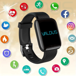 VALDUS Waterproof Smartwatch for Males and Ladies – Coronary heart Charge Monitor, Blood Stress and Oxygen Tracker, Sports activities Smartwatch